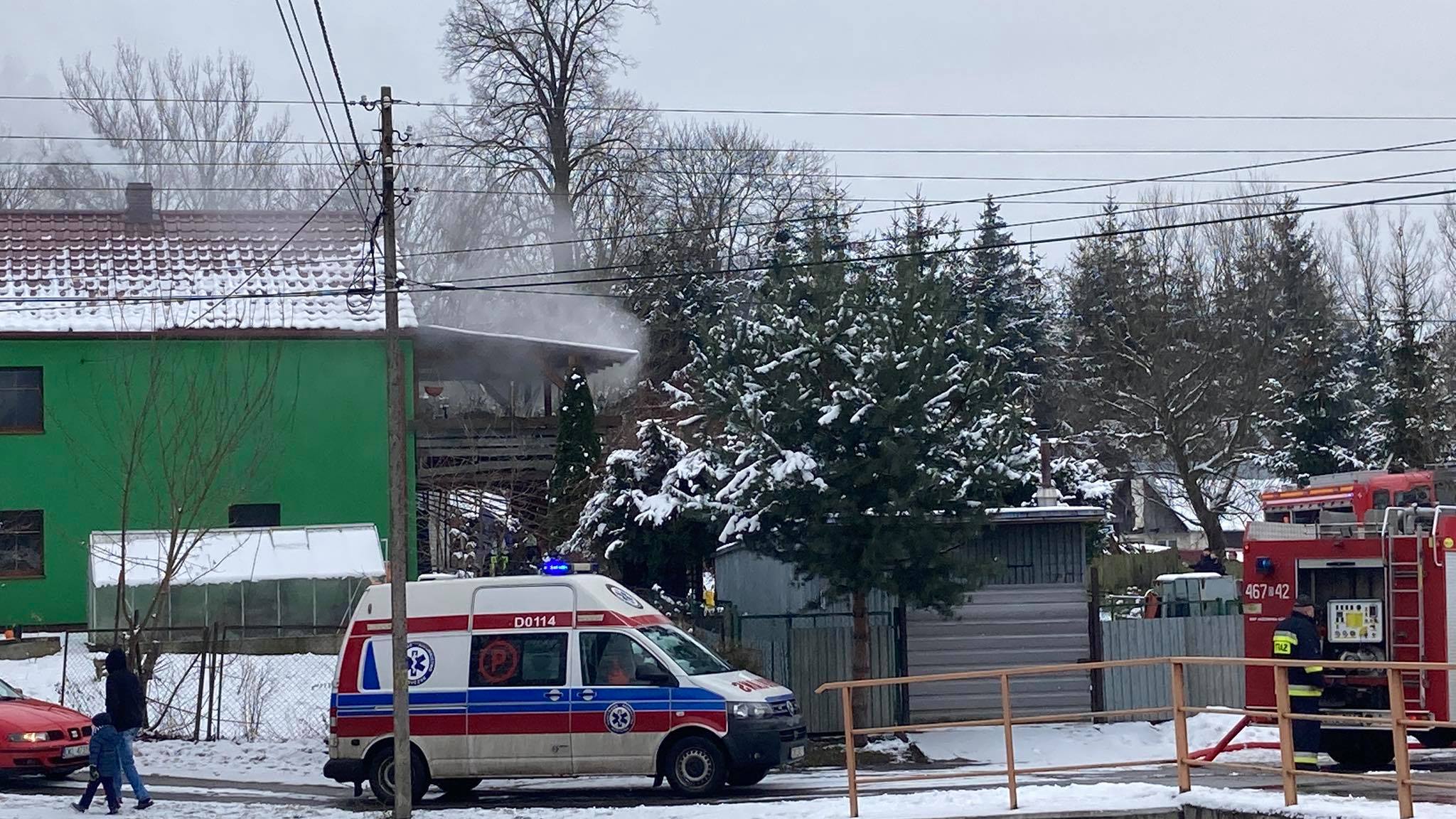 Jaszkowa Dolna: Pożar w budynku typu bliźniak
