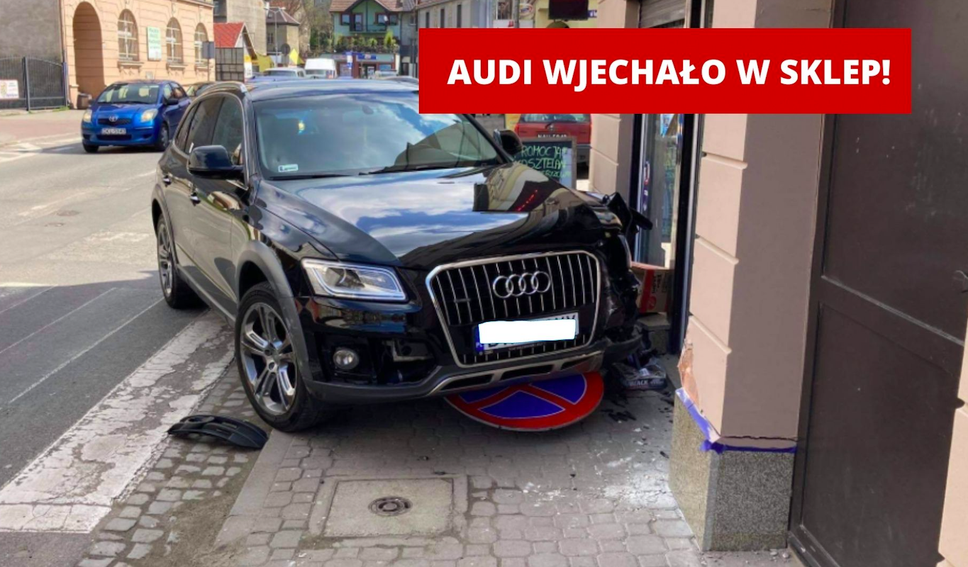 Kłodzko. Audi wjechało w sklep! - Zdjęcie główne