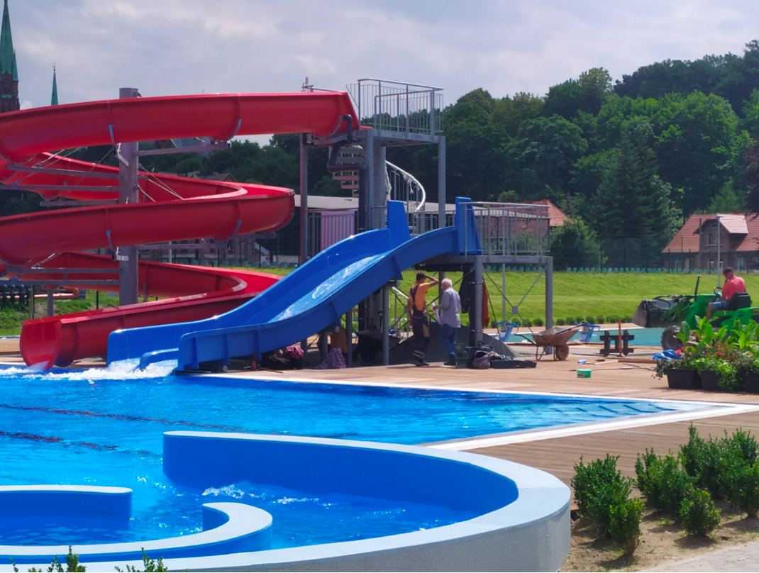 Dziś na terenie kąpieliska trwały ostatnie przygotowania 