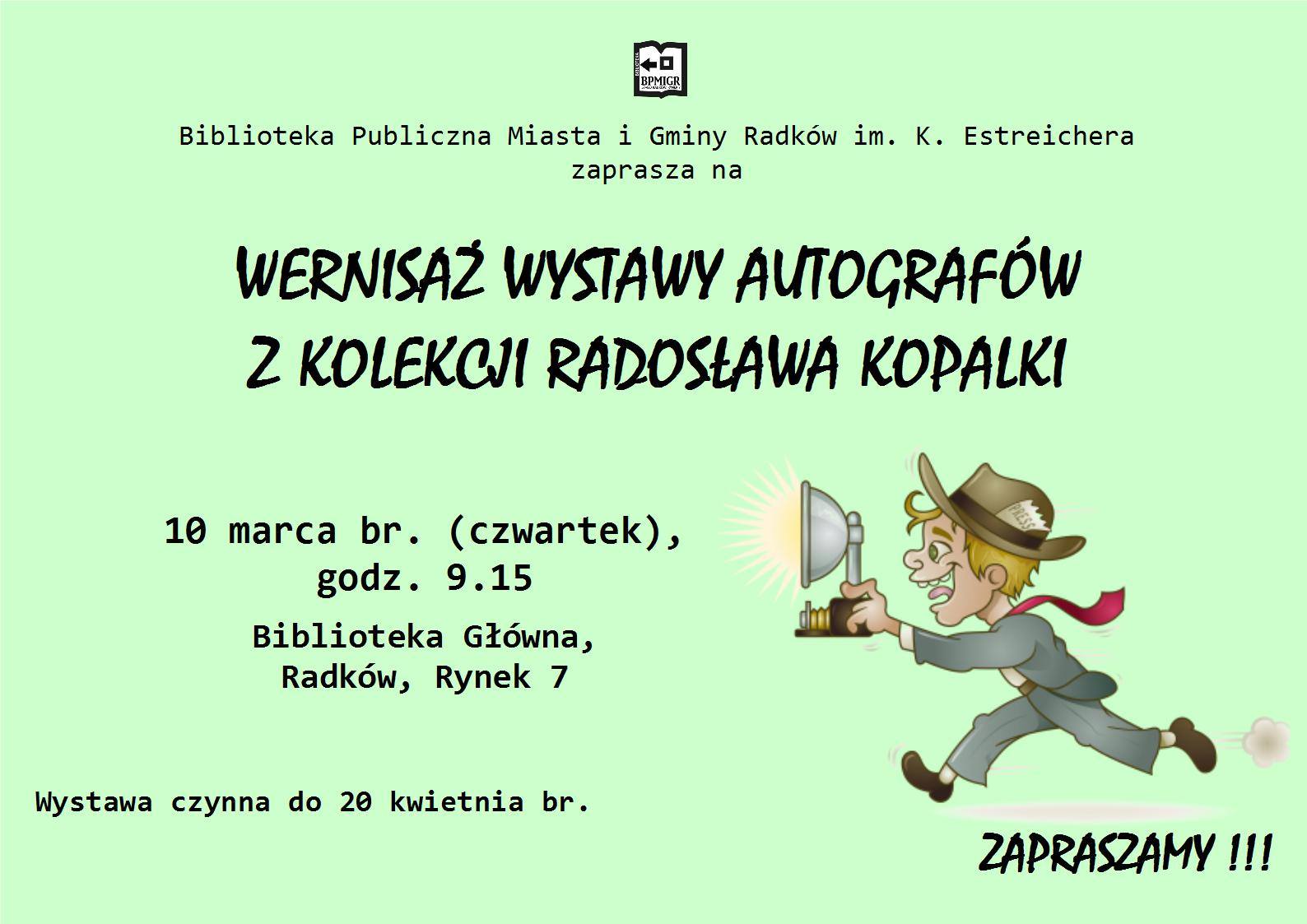 Wernisaż wystawy autografów - Zdjęcie główne