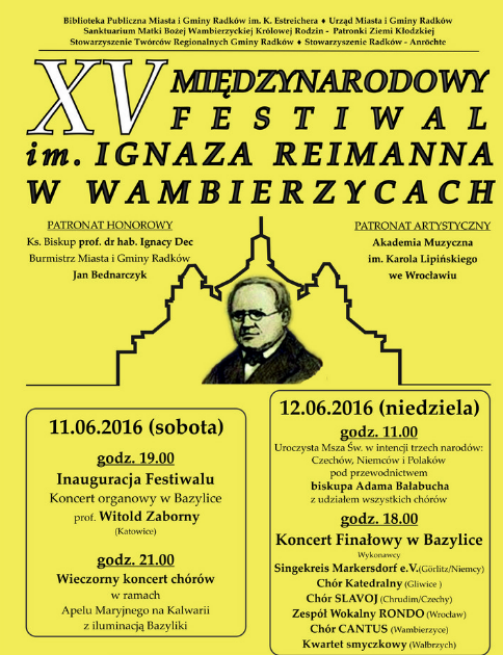 XV Międzynarodowy Festiwal im. Ignaza Reimanna - Zdjęcie główne