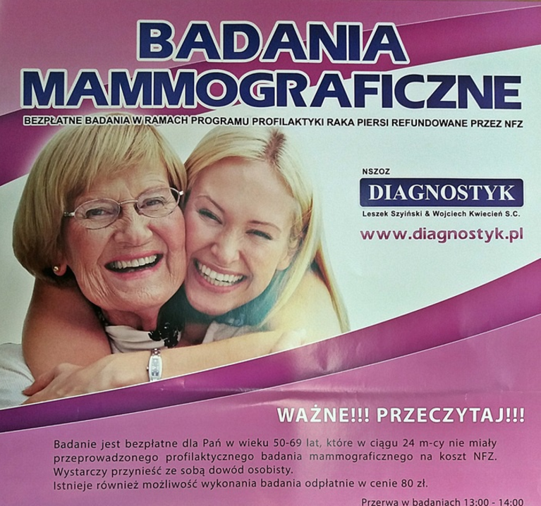 Bezpłatna mammografia - Zdjęcie główne