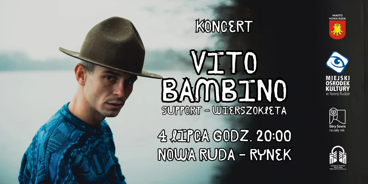 Pierwszego dnia Festiwalu Góry Literatury w noworudzkim Rynku koncert Vito Bambino - Zdjęcie główne