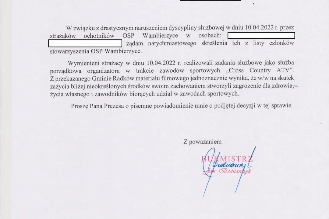 Gmina Radków. Pijani strażacy z OSP zabezpieczali zawody? - Zdjęcie główne