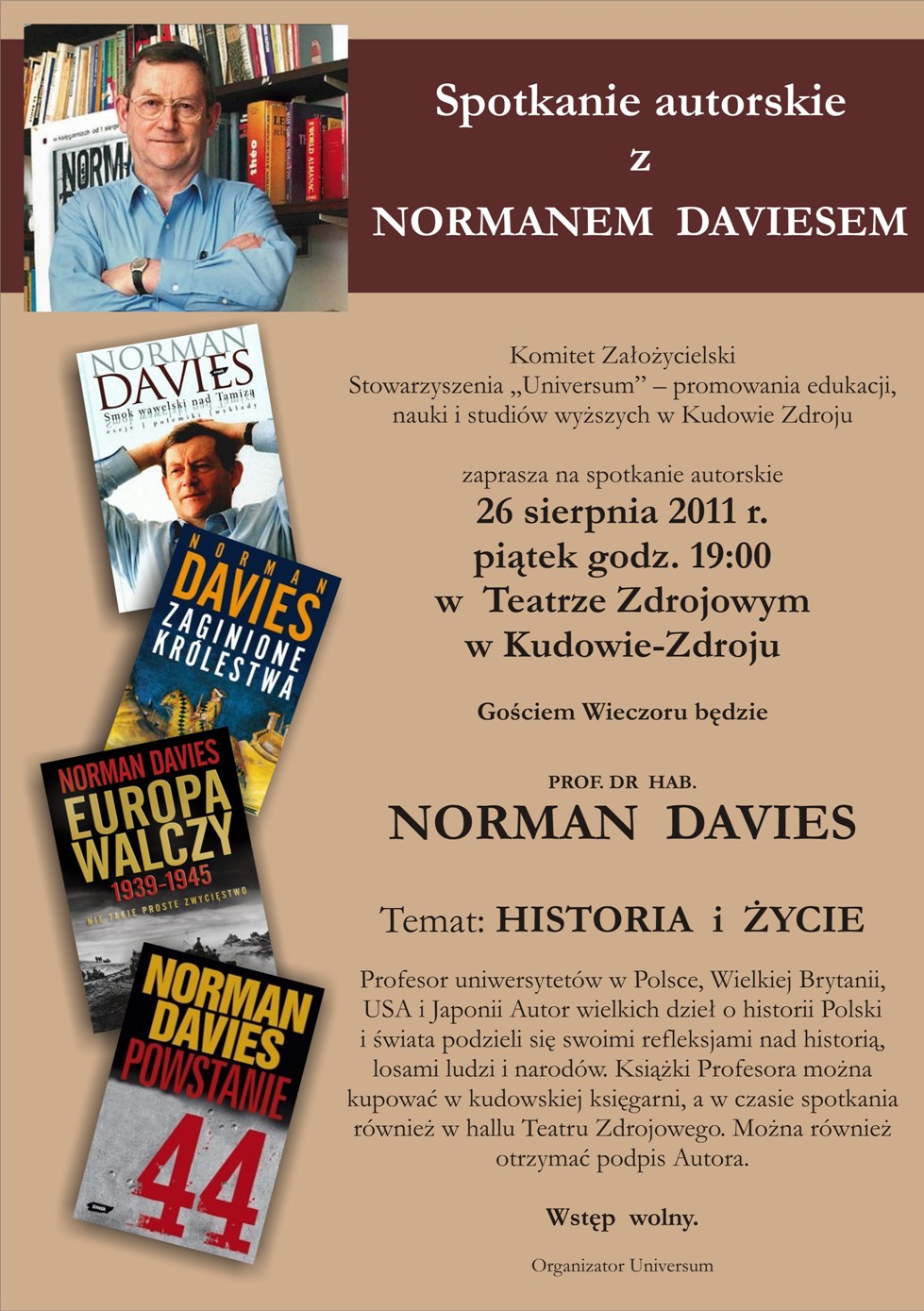 Profesor Norman Davies w Kudowie - Zdjęcie główne