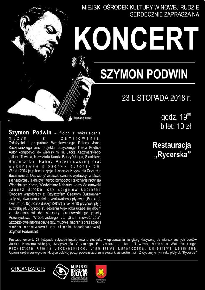 Szymon Podwin zagra koncert - Zdjęcie główne