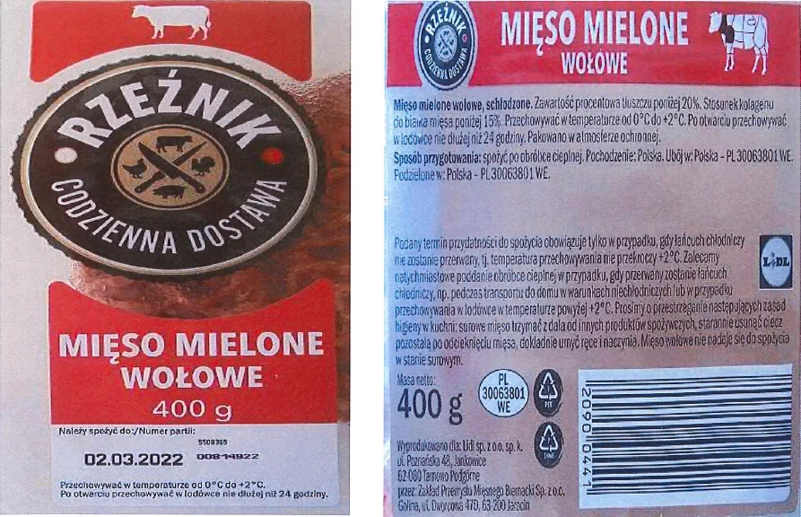 Mięso mielone z bakteriami Salmonelli w jednym z dużych marketów  - Zdjęcie główne