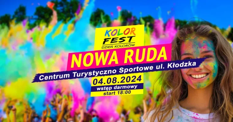 Kolor Fest - Dzień Kolorów Holi w Nowej Rudzie - Zdjęcie główne