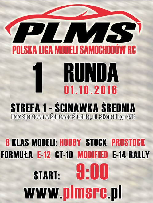    Polska Liga Modeli Samochodów RC - Runda 1	 - Zdjęcie główne