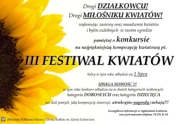 III Festiwal Kwiatów w Radkowie - Zdjęcie główne
