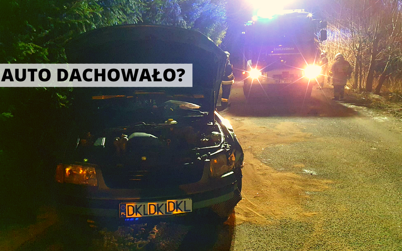 Jugów: Wypadek samochodu osobowego na ul. Pniaki  - Zdjęcie główne