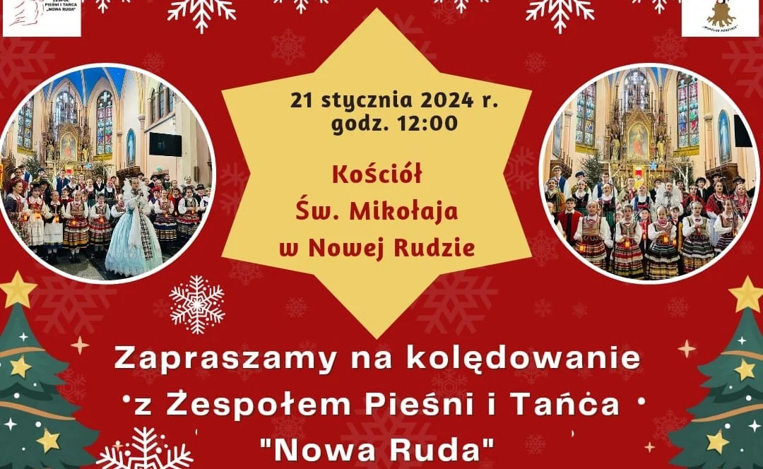 Kolędowanie z Zespołu Pieśni i Tańca "Nowa Ruda" w kościele św. Mikołaja - Zdjęcie główne