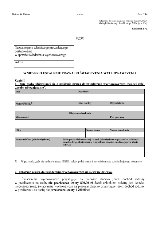 Pobierz wniosek 500+ - Zdjęcie główne