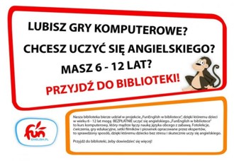 Komputerowy kurs j. angielskiego w bibliotece - Zdjęcie główne