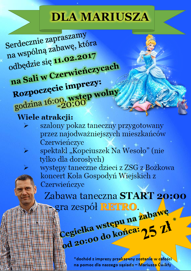 Zabawa ''Dla Mariusza'' - Zdjęcie główne