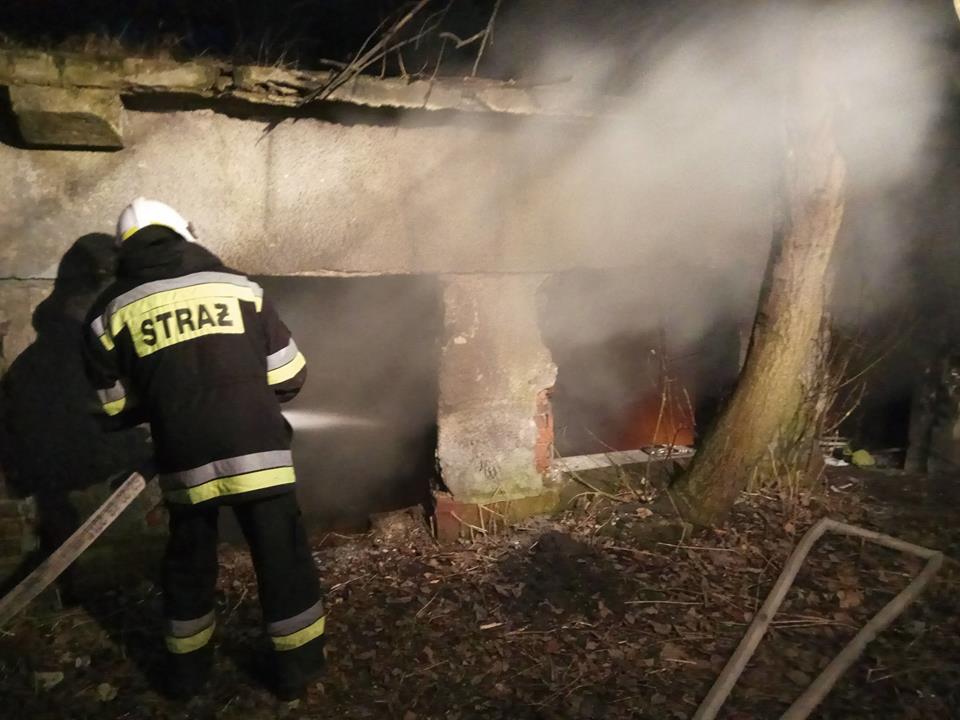 Płonęły ruiny fabryki styropianu - Zdjęcie główne