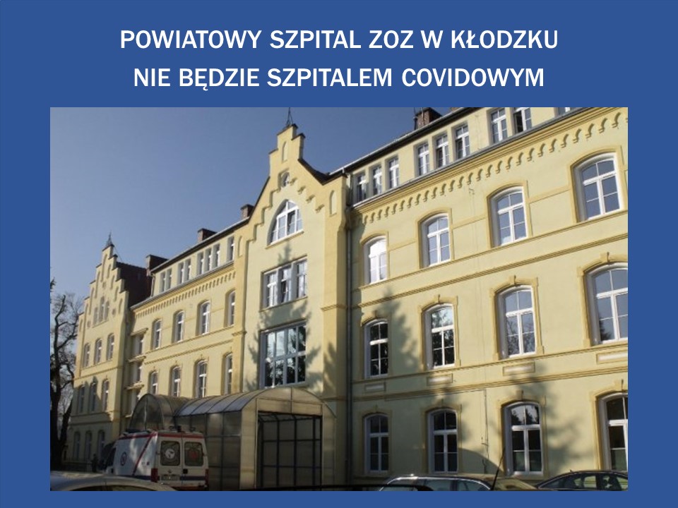 Kłodzki szpital nie będzie szpitalem covidowym - Zdjęcie główne