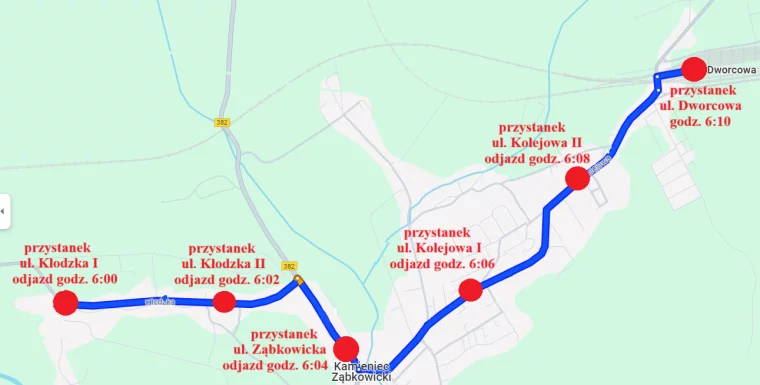 Kamieniec Ząbk. Autobusem na dworzec - Zdjęcie główne