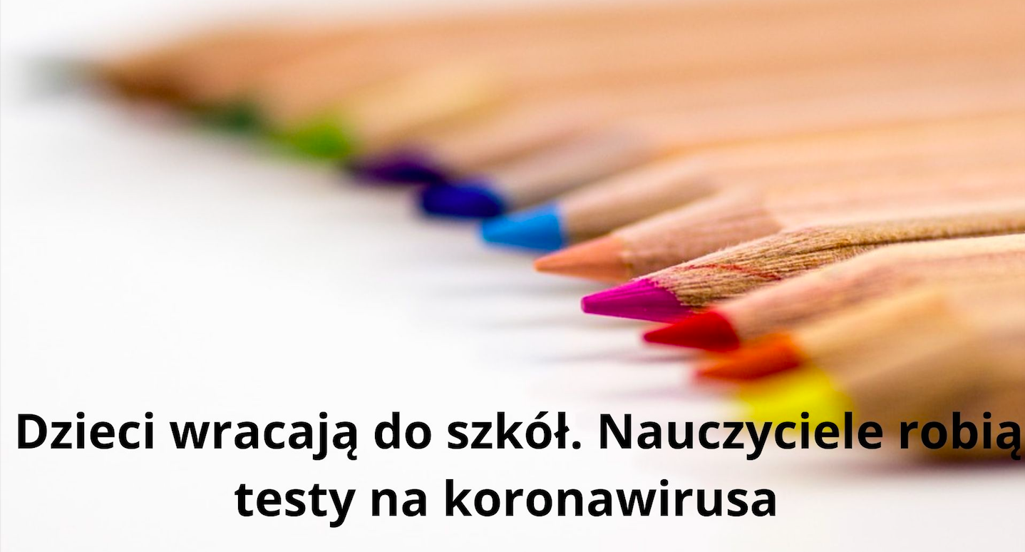 POWIAT ZĄBKOWICKI. TESTUJĄ NAUCZYCIELI NA OBECNOŚĆ KORONAWIRUSA - Zdjęcie główne