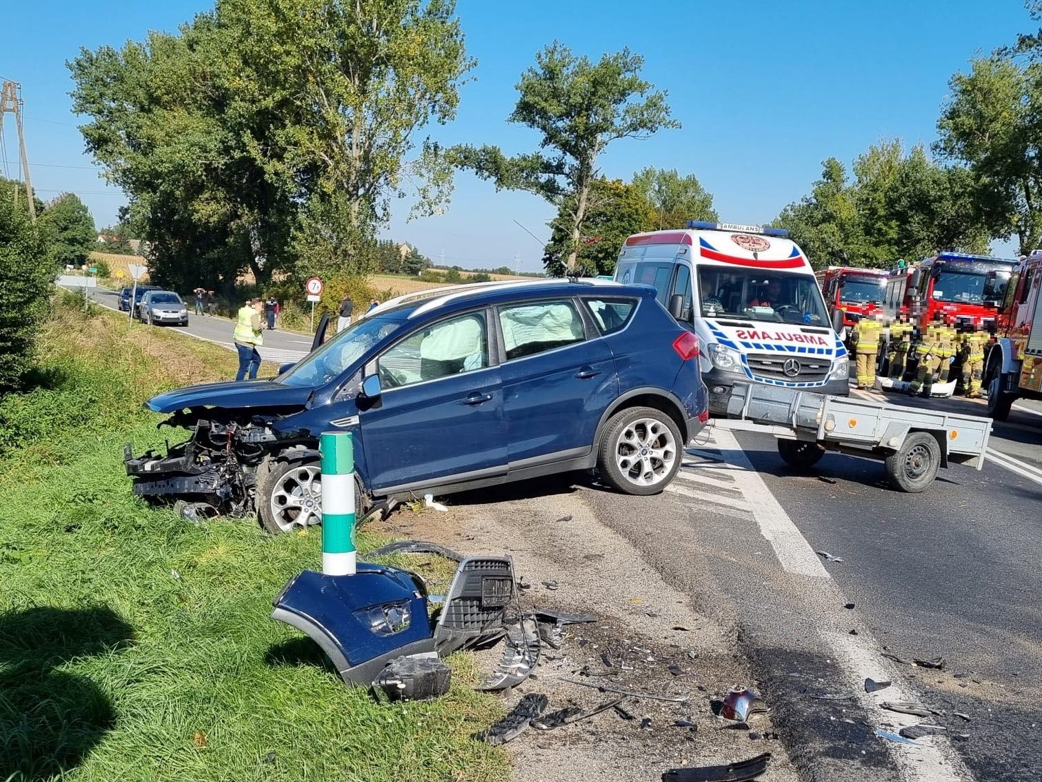 Powiat Ząbkowicki: Wypadek na krajowej ósemce - są poszkodowani