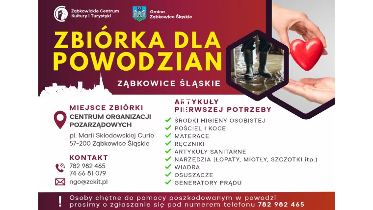 Ząbkowice Śl. Zbiórka dla powodzian - Zdjęcie główne