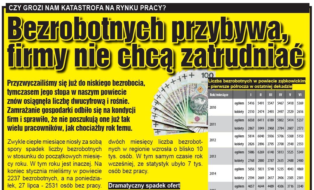 Bezrobotnych przybywa, firmy nie chcą zatrudniać - Zdjęcie główne