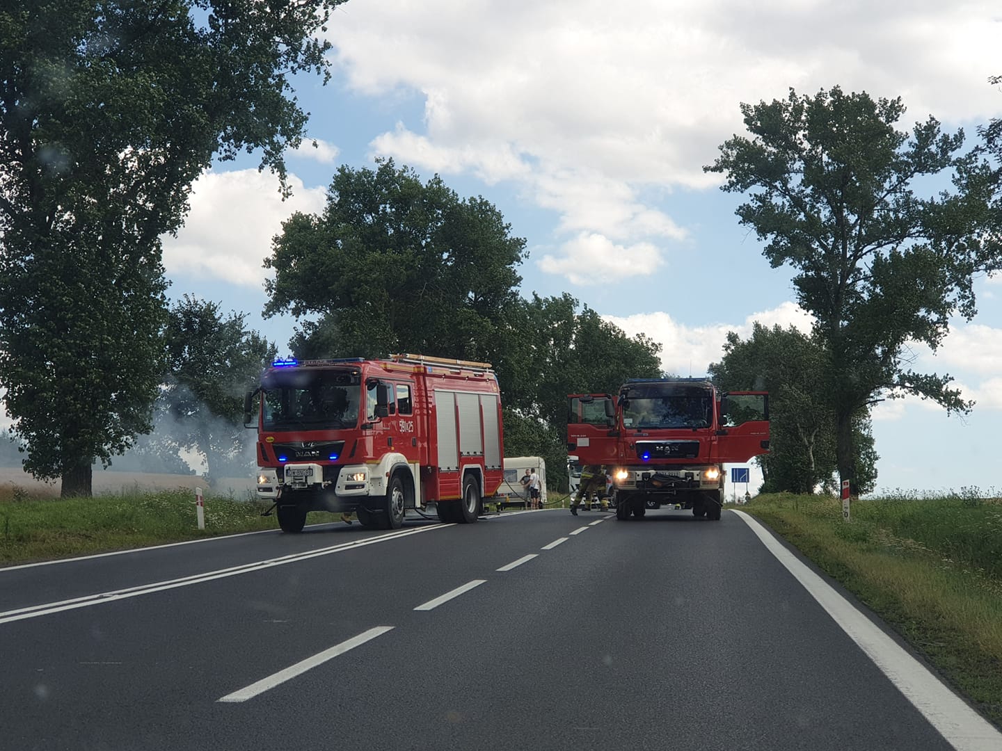 Koźmice: Zapalił się samochód - Zdjęcie główne