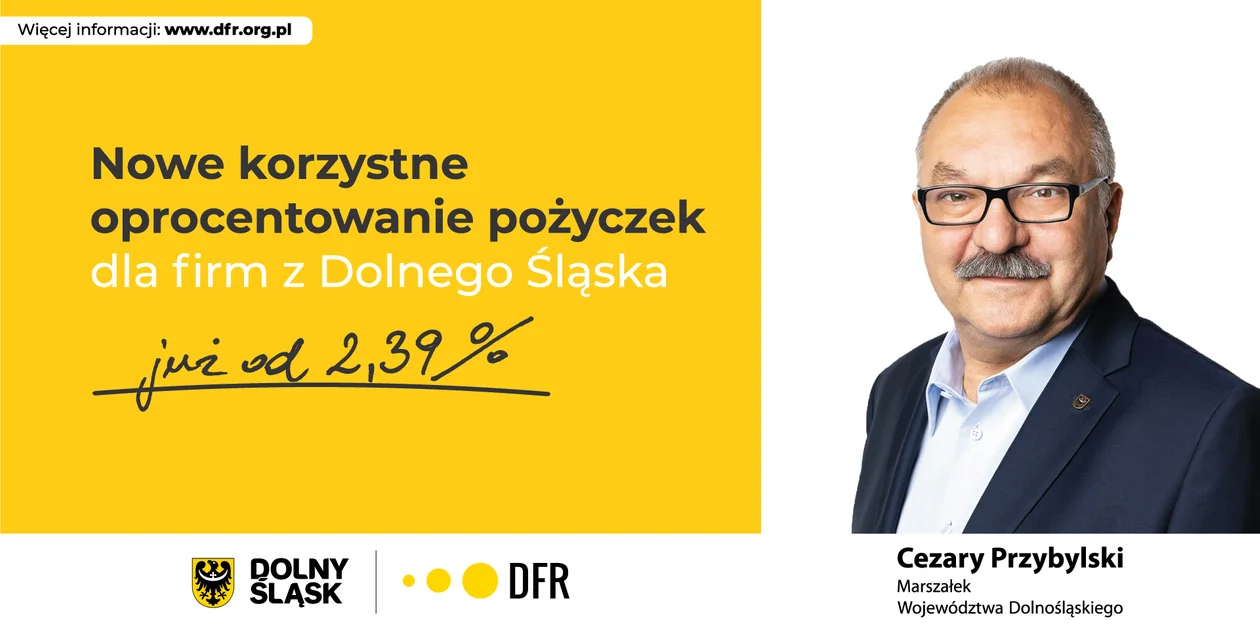 Pożyczki dla dolnośląskich firm dostępne są obecnie na wyjątkowo korzystnych warunkach, z oprocentowaniem już od 2,39% - Zdjęcie główne