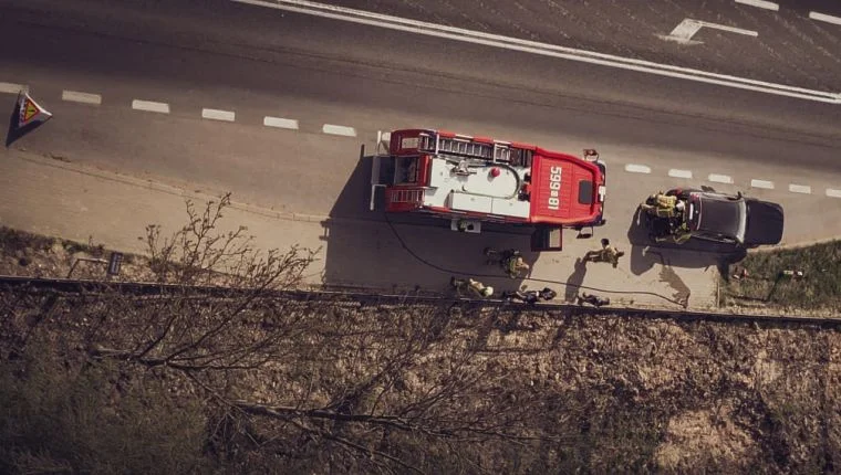 Opolnica. Pożar osobowego BMW - Zdjęcie główne