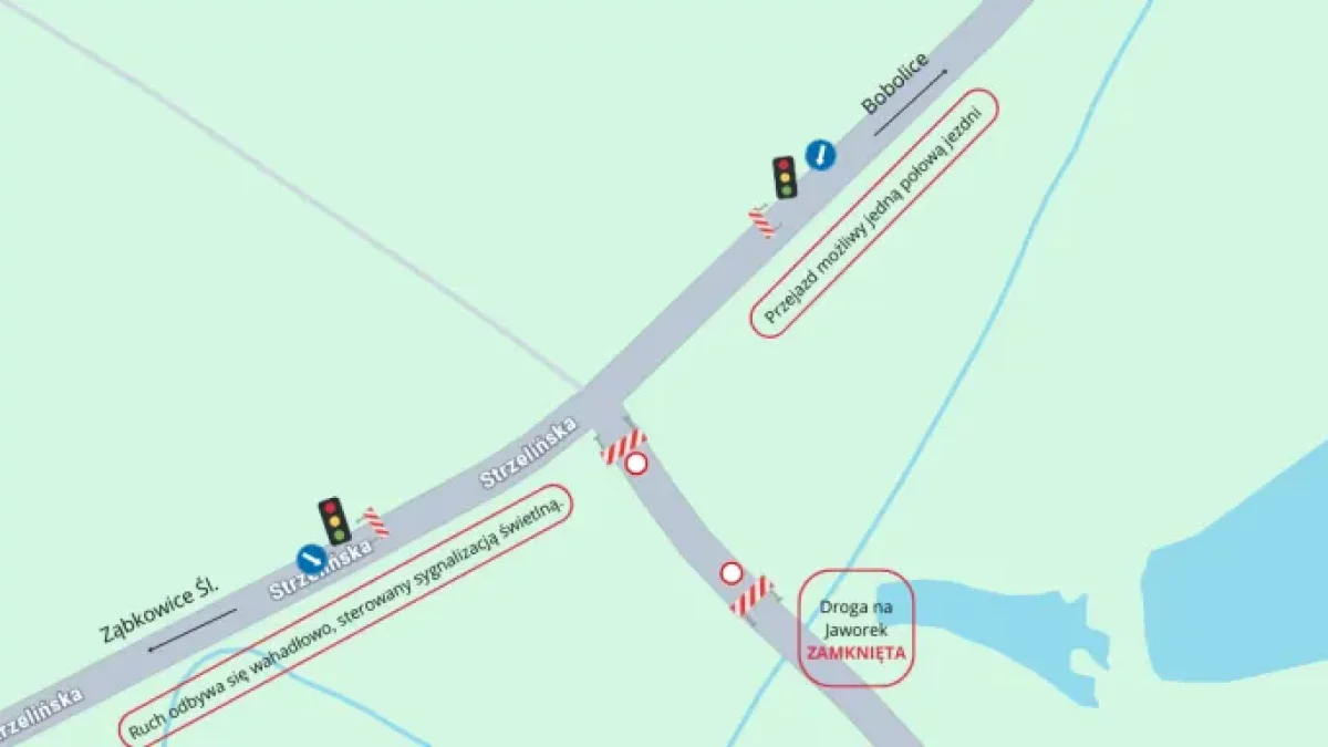 Czasowa zmiana organizacji ruchu na trasie Ząbkowice Śląskie – Bobolice