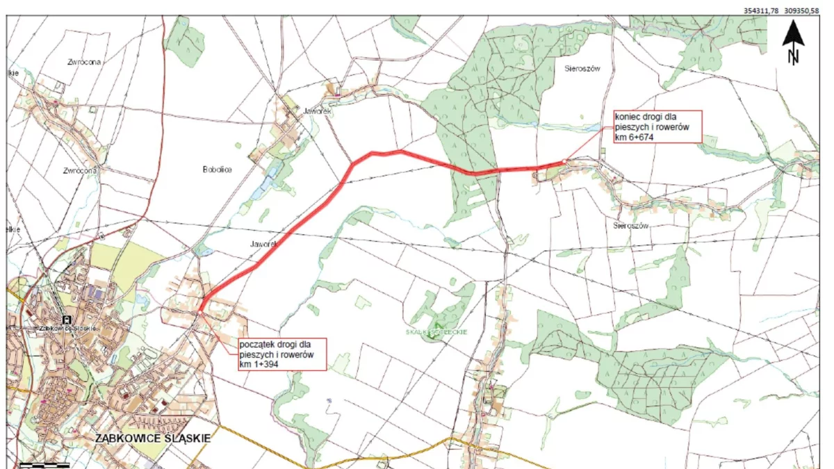 Sieroszów. Jest projekt na ścieżkę pieszo- rowerową - Zdjęcie główne