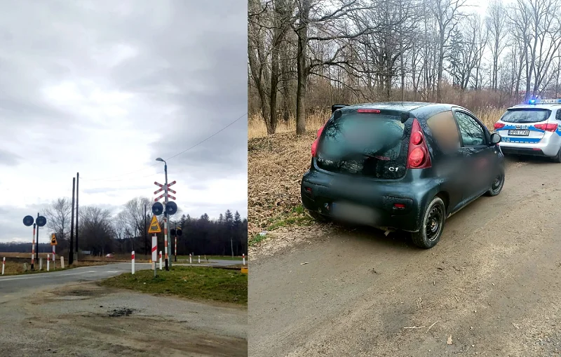 Wjechał na tory zaledwie 200 metrów przed nadjeżdżającym pociągiem - Zdjęcie główne